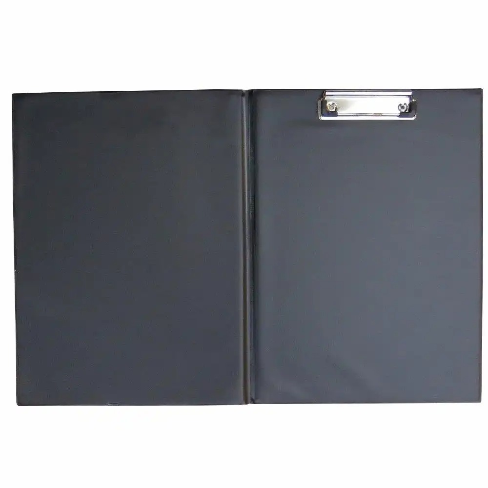 Clipboard ProDivers dublu A4 negru, carton PVC rezistent, mecanism nichelat, utilizare pe ambele parti