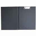 Clipboard ProDivers dublu A4 negru, carton PVC rezistent, mecanism nichelat, utilizare pe ambele parti