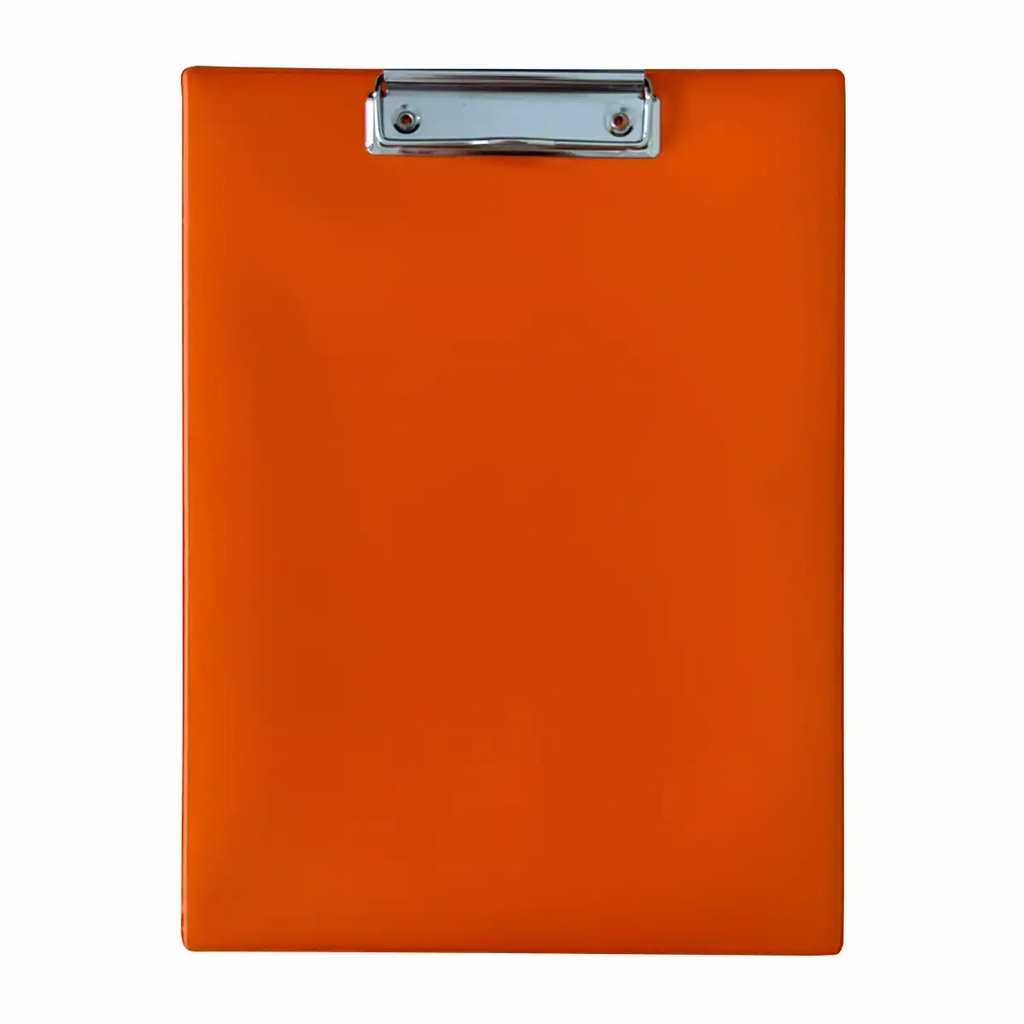 Clipboard simplu A4 PVC portocaliu, rezistent si durabil, ideal pentru birou, scoala sau acasa