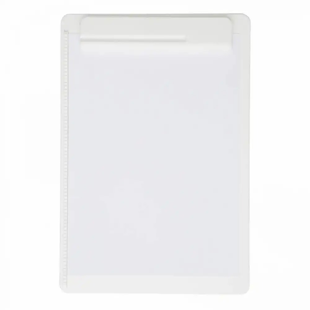 Clipboard MAUL din plastic reciclat alb, suport pentru pix, garantie 3 ani
