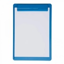 Clipboard MAUL din plastic reciclat, albastru, suport pentru pix, clema robusta, garantie 3 ani