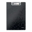 Clipboard Leitz WOW dublu, polyfoam, A4, 85 coli, negru, design modern WOW