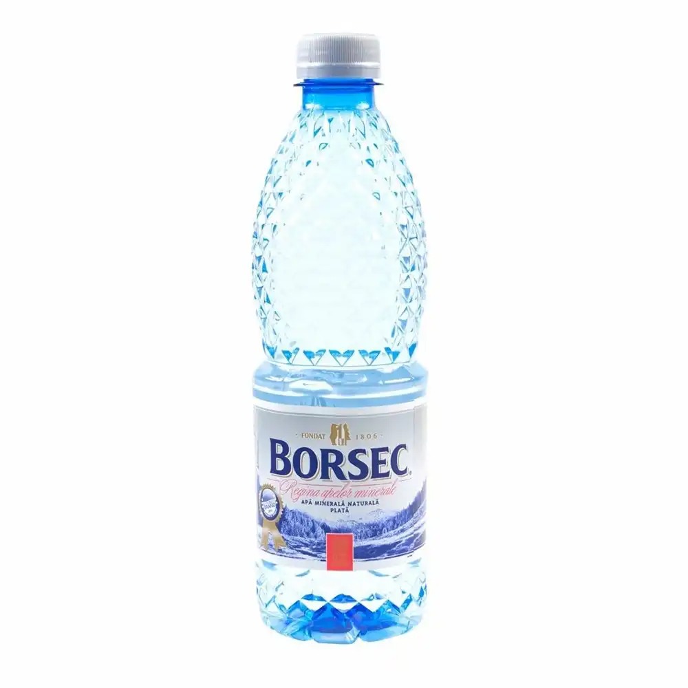 Apa minerala plata Borsec, 0.5 l, 12 sticle/bax - Hidratare proaspata din inima muntilor Romaniei