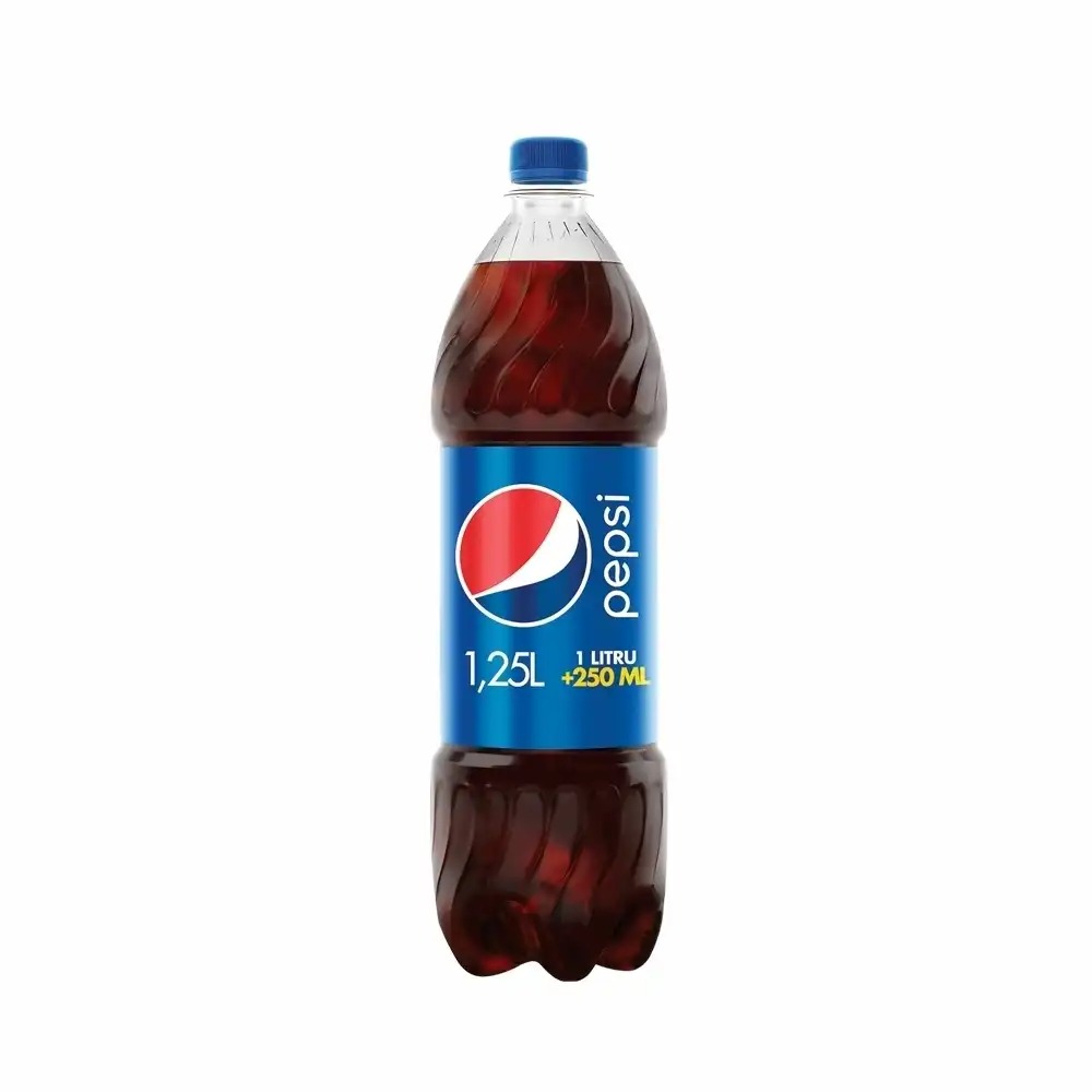 Pepsi Cola, 1.25 l, 6 sticle/bax - Bautura Racoritoare Carbogazoasa, Gust Dulce si Efervescent
