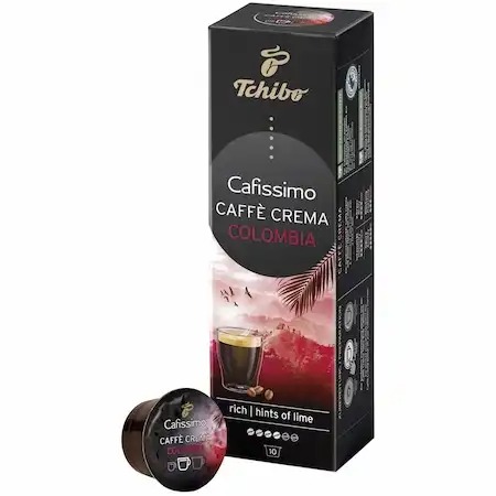 Capsule TCHIBO Crema Colombia, 80g, 10 capsule/set - Aroma bogata din regiunea columbiana