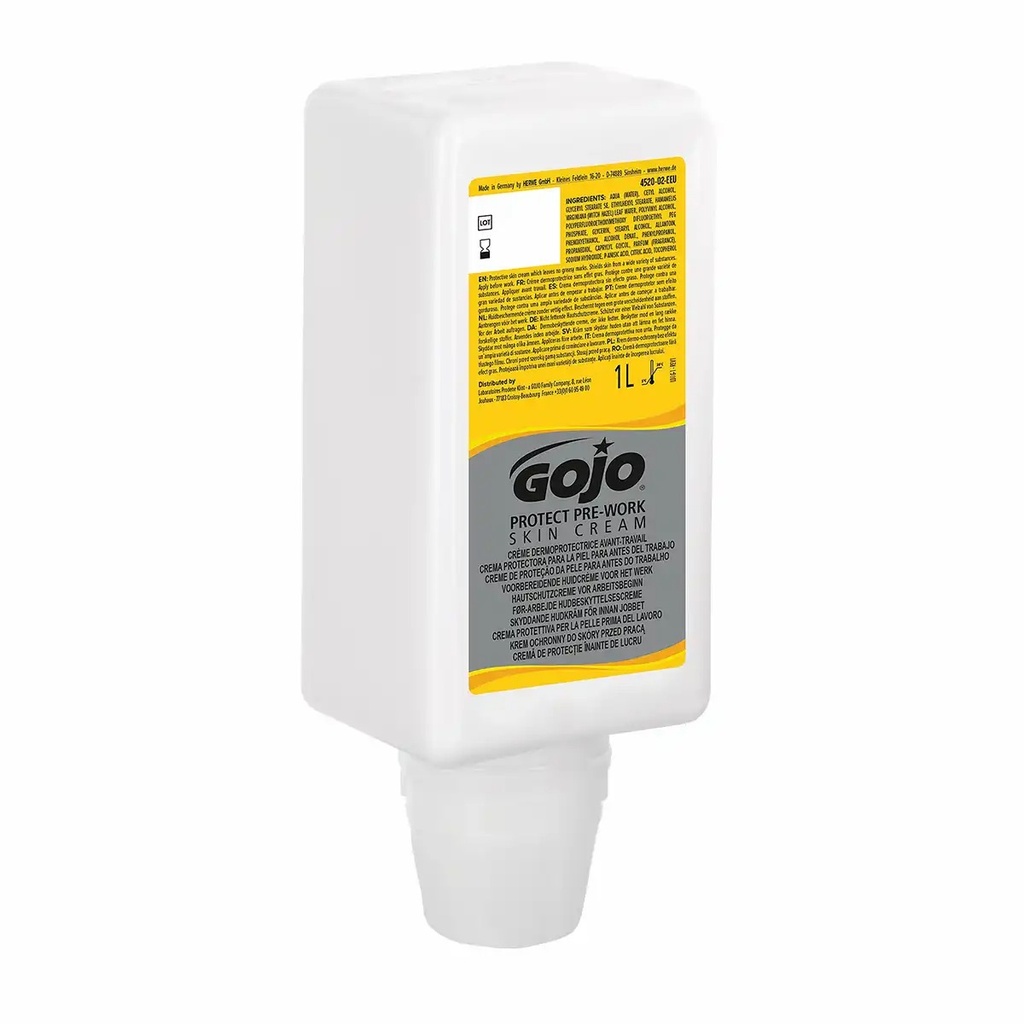 Crema protectie maini Gojo Pre-Work 1000 ml, Protectie avansata impotriva substantelor chimice