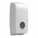 Dispenser Kimberly-Clark Aquarius pentru hartie igienica pliata, fereastra de monitorizare, alb, economie de consumabile
