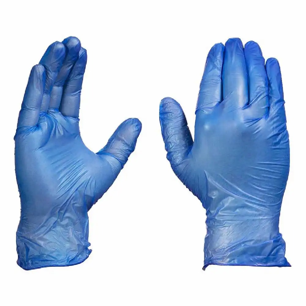 Manusi de unica folosinta GOLDGLOVE Blue Powdered, vinil, marime XL, 100 buc - Protectie eficienta si confortabila, ideal pentru diverse domenii