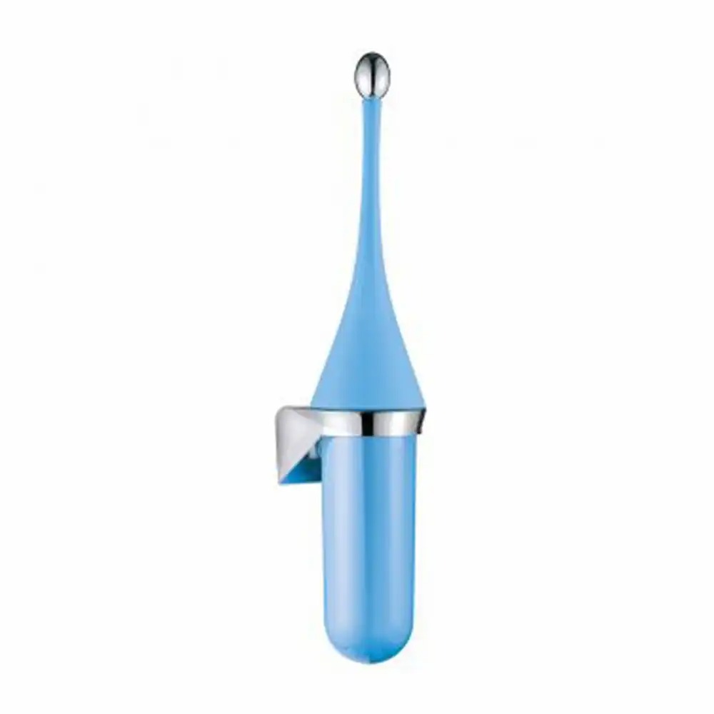 Perie toaleta Racon, prindere perete, plastic, bleu, dimensiuni 92x480x113 mm