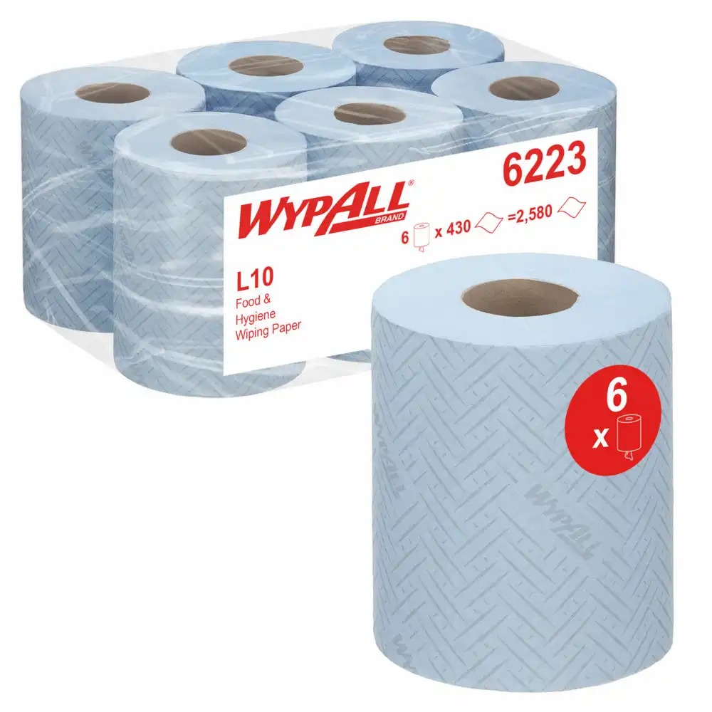 Rola Kimberly-Clark WypAll, Albastra, 38 x 18 cm, 6 Role/Bax, Igienice si Absorbante