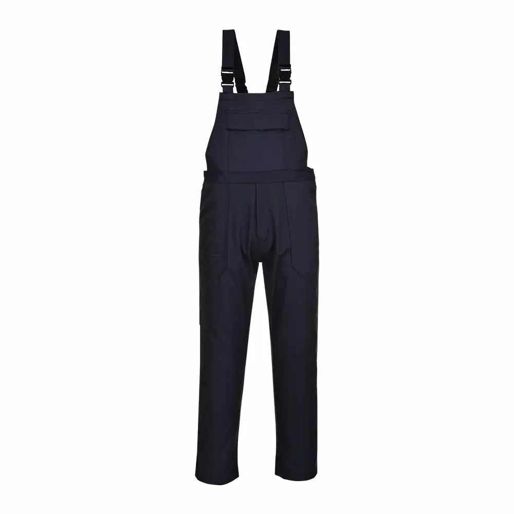 Salopeta PortWest Bizweld, bleumarin, XXL, protectie completa pentru sudura, 100% bumbac