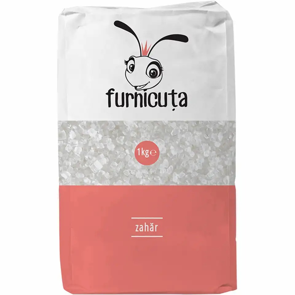 Zahar alb Furnicuta, 1 Kg - Cristale fine pentru indulcirea perfecta a preparatelor