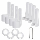 Suport plastic alb, pentru dezinfectant 450 ml, cu sistem antifurt, 4 bucati/set