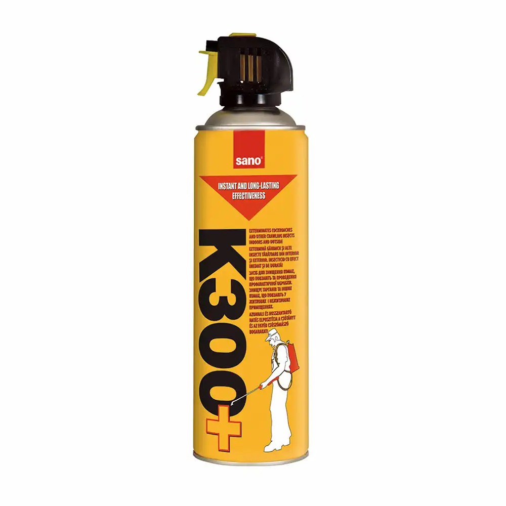 Spray Insecticid Sano K300, 400 ml, Eliminare Eficienta Gandaci si Furnici