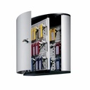 Cutie chei Durable, 54 chei, aluminiu rezistent, suporturi etichete colorate, montare pe perete, 2 chei, gri deschis