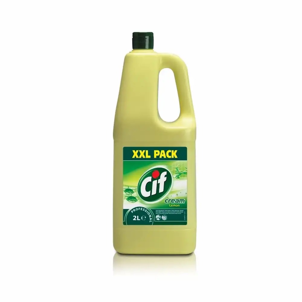 Cif Professional Cream Lemon, detergent eficient pentru bucatarie si baie, 2 l