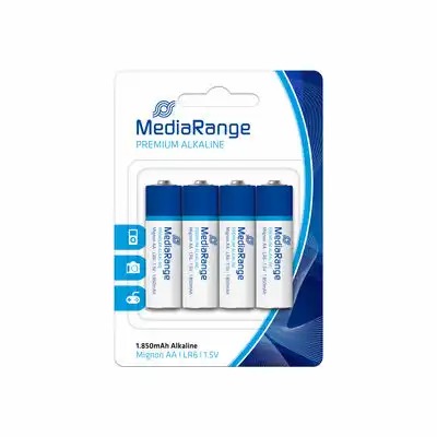 Baterii MediaRange Mignon AA, 1.5V, 1850 mAh, 4 buc - Durabile si Fiabile