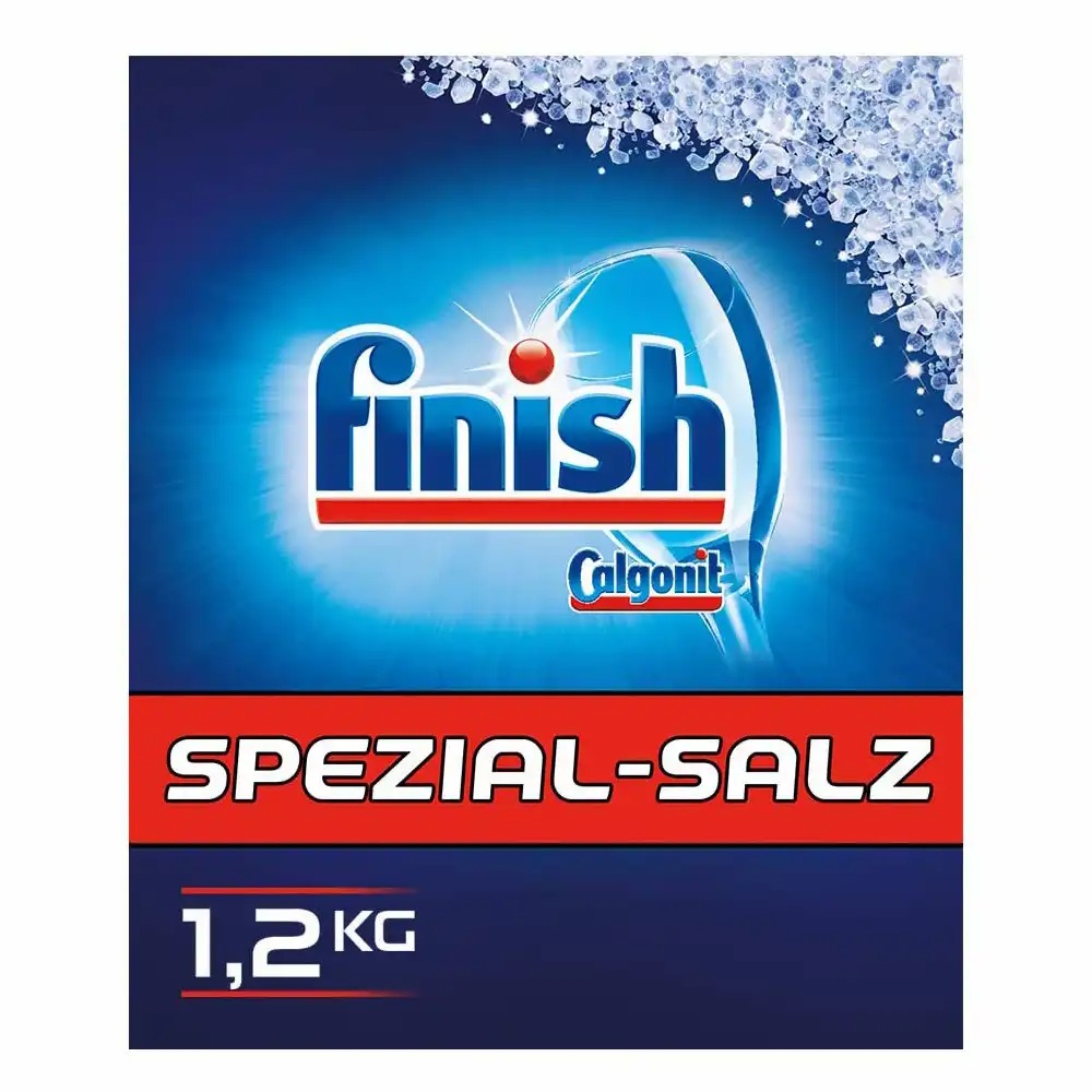 Sare Finish pentru masina de spalat vase, 1.2 Kg, protectie 100%, combaterea apei dure, puritate 99%, calitate dedicata, eficienta si protectie