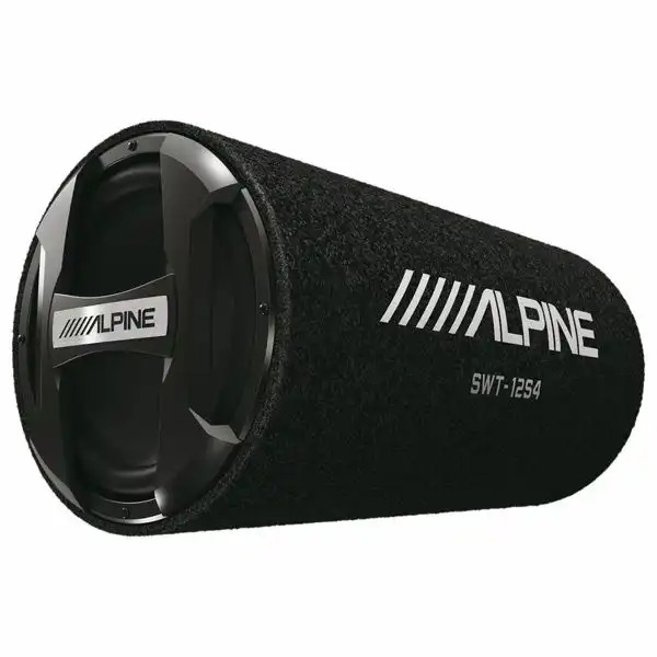Subwoofer Auto Pasiv ALPINE SWT-12S4, 300W RMS, 30 cm, Bass Reflex, 1000W Max, 4 ohmi, Negru, Grilaj de Protectie
