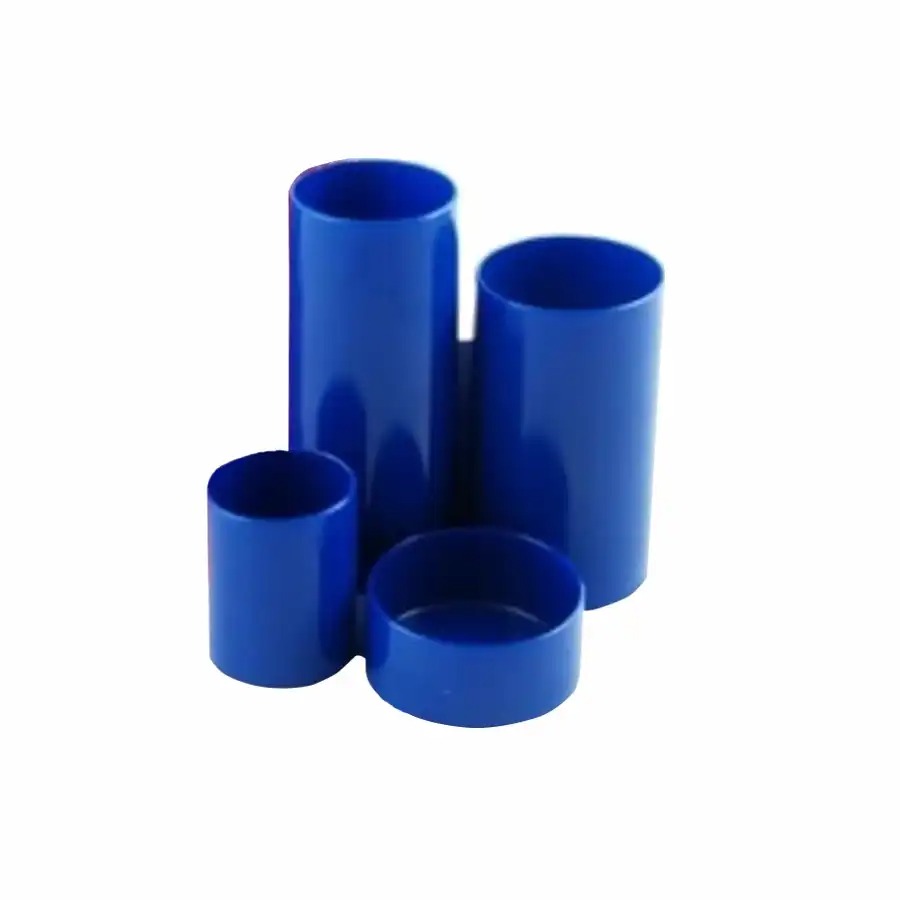 Suport pentru accesorii de birou Flaro, 4 compartimente, neechipat, rosu
