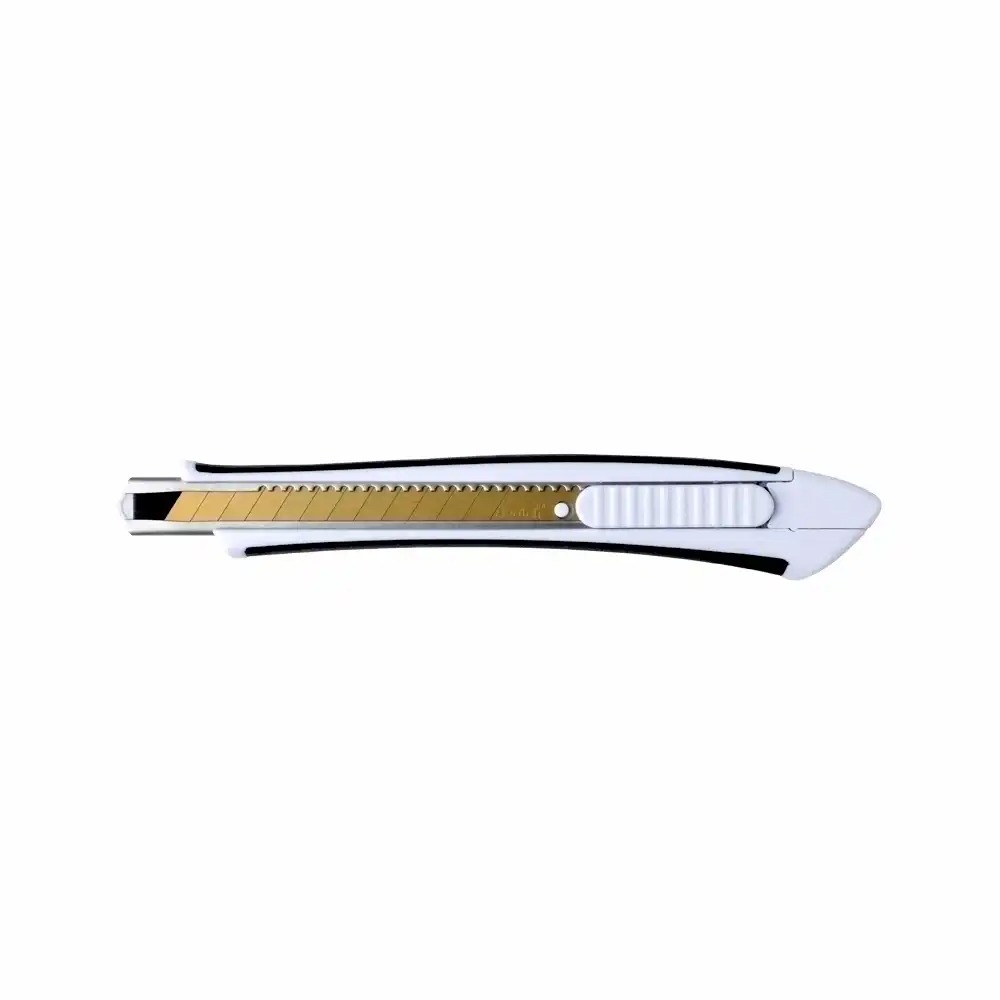 Cutter Scotch cu lama din titan, mic, 9 x 100 mm, grip moale, sistem de blocare, rezistent si eficient