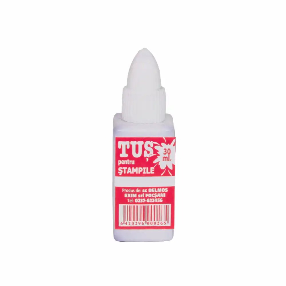 Tus pentru Tusiera 30ml, Rosu Intens, Imprimare de Calitate, Distribuire Precisa, Longevitate Pigmentata