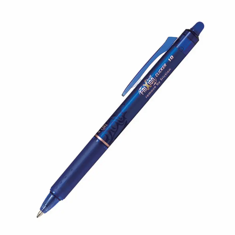 Pix gel retractabil Pilot Frixion Clicker, 1 mm, albastru - Experienta de scris lina, cerneala termosensibila