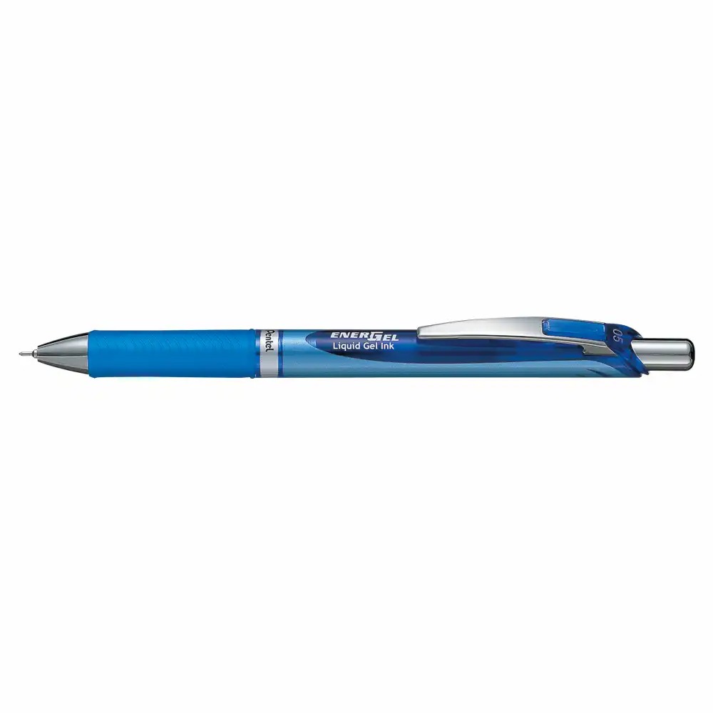 Roller cu gel Pentel Energel 0.5 mm, corp din plastic, albastru, design elegant