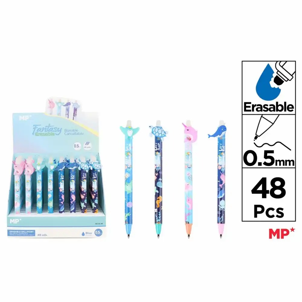 Set 48 rollere Main Paper cu cerneala termosensibila, varf 0.5mm, animale marine