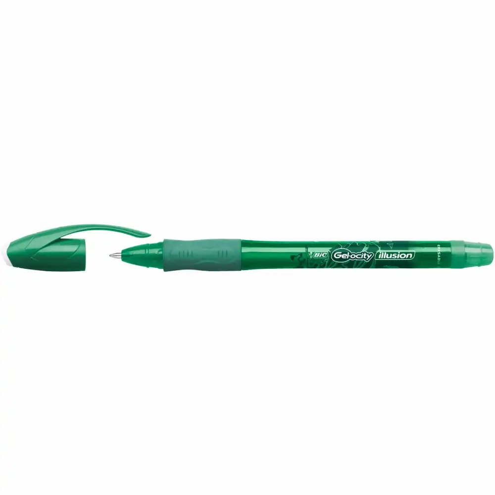 Pix Roller BIC Gelocity Illusion, 0.7mm, Verde - Scriere Precisa si Corectare Usoara