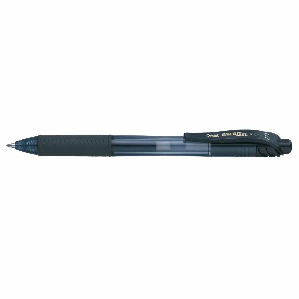 Roller cu gel Pentel Energel X, 0.7 mm, plastic, negru, grip cauciucat, design modern