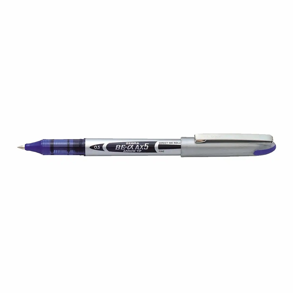 Roller Zebra Be-Alpha AX-5, cu cerneala albastra, varf 0.5 mm - Scriere fina si precisa