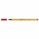 Liner Stabilo Point 88, Varf Feltro 0.4 mm, Rosu Vibrant pentru Detalii Fine