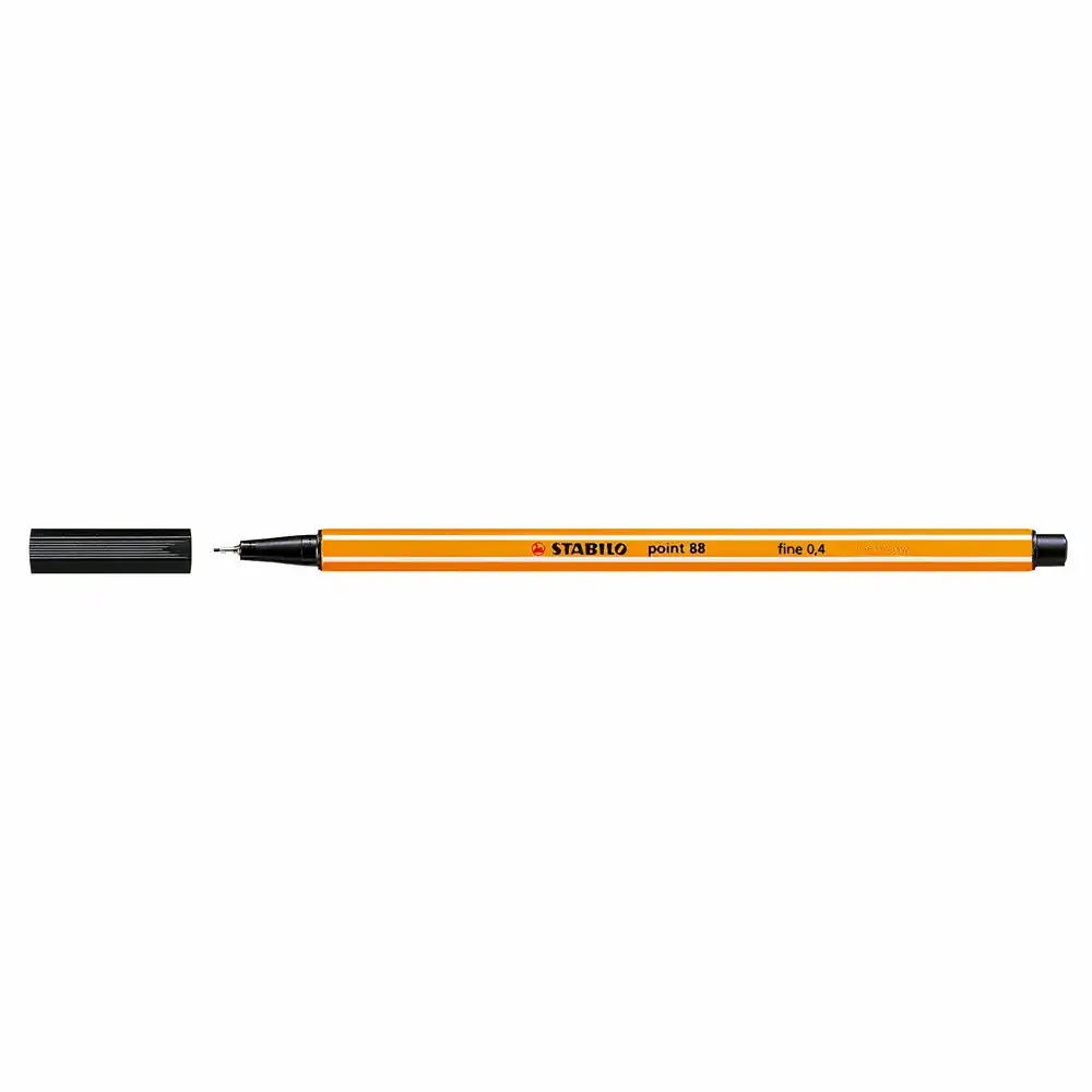 Stabilo Point 88 Liner, Varf de 0.4 mm, Negru - Ideal pentru Contururi Precise si Linii Fine