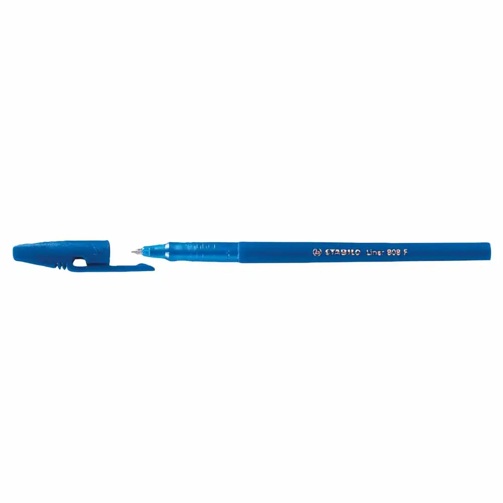 Pix Stabilo Liner 808, 0.38 mm, Albastru, 10 Buc/Cutie - Scriere Fina si Precisa
