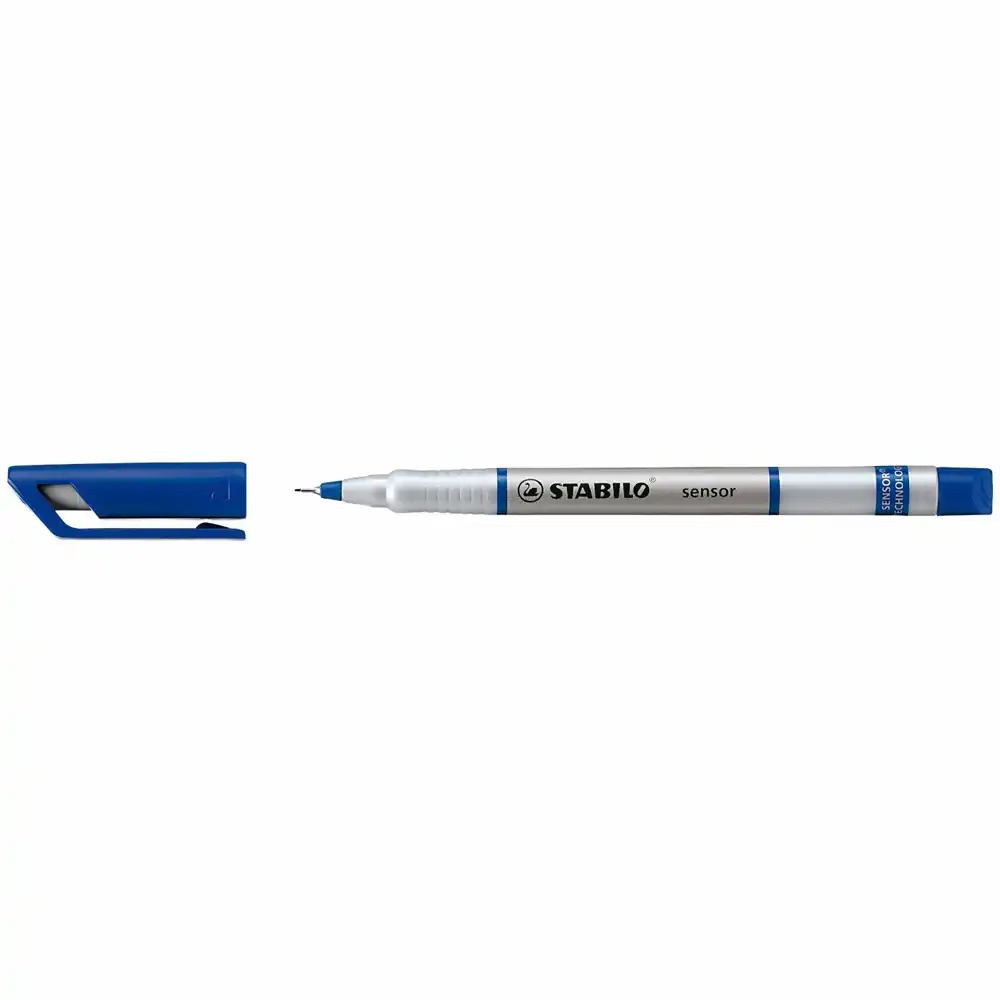 Liner Stabilo Sensor 0.3 mm Albastru, Tehnologie Sensor, Scriere Precisa