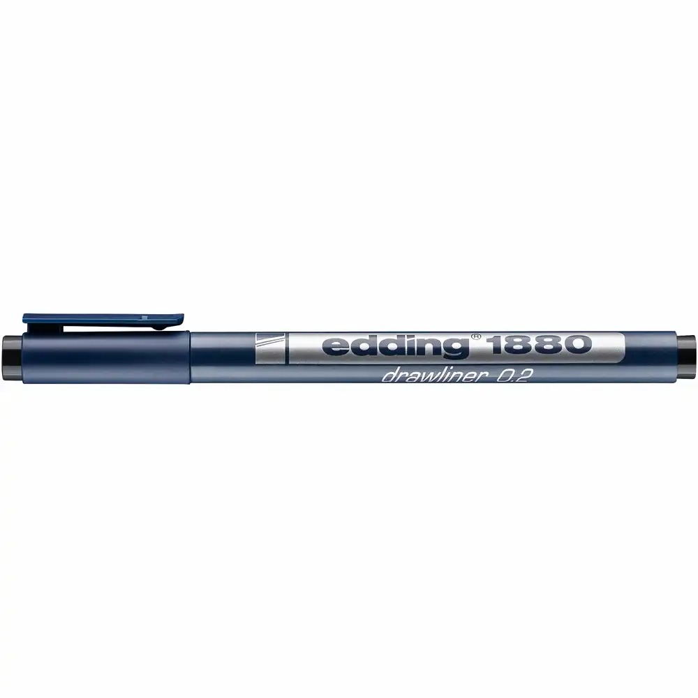 Liner Edding 1880 Desen Tehnic, Varf 0.2 mm, Negru, Cerneala Rezistenta la Apa