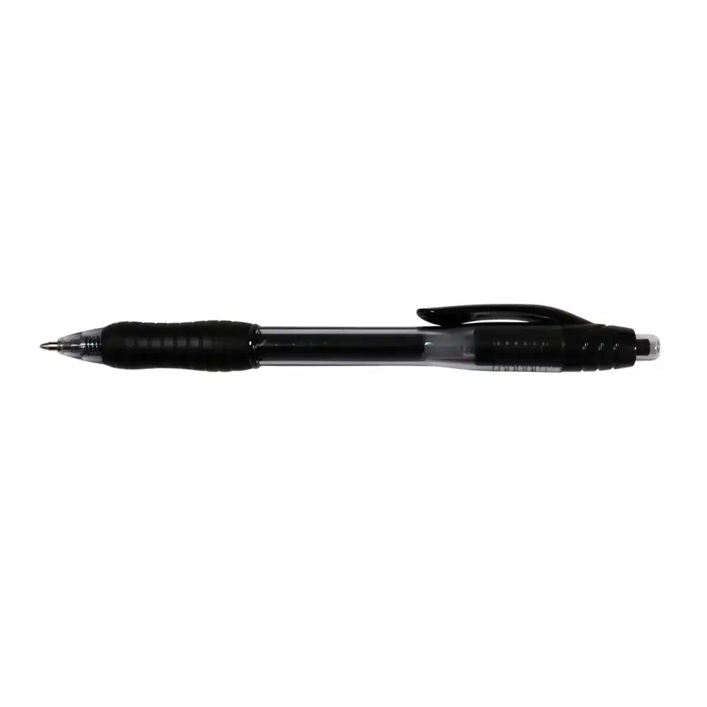Pix cu gel Memoris-Precious, mecanism retractabil, 0.7 mm, negru, grip ergonomic, varf precis