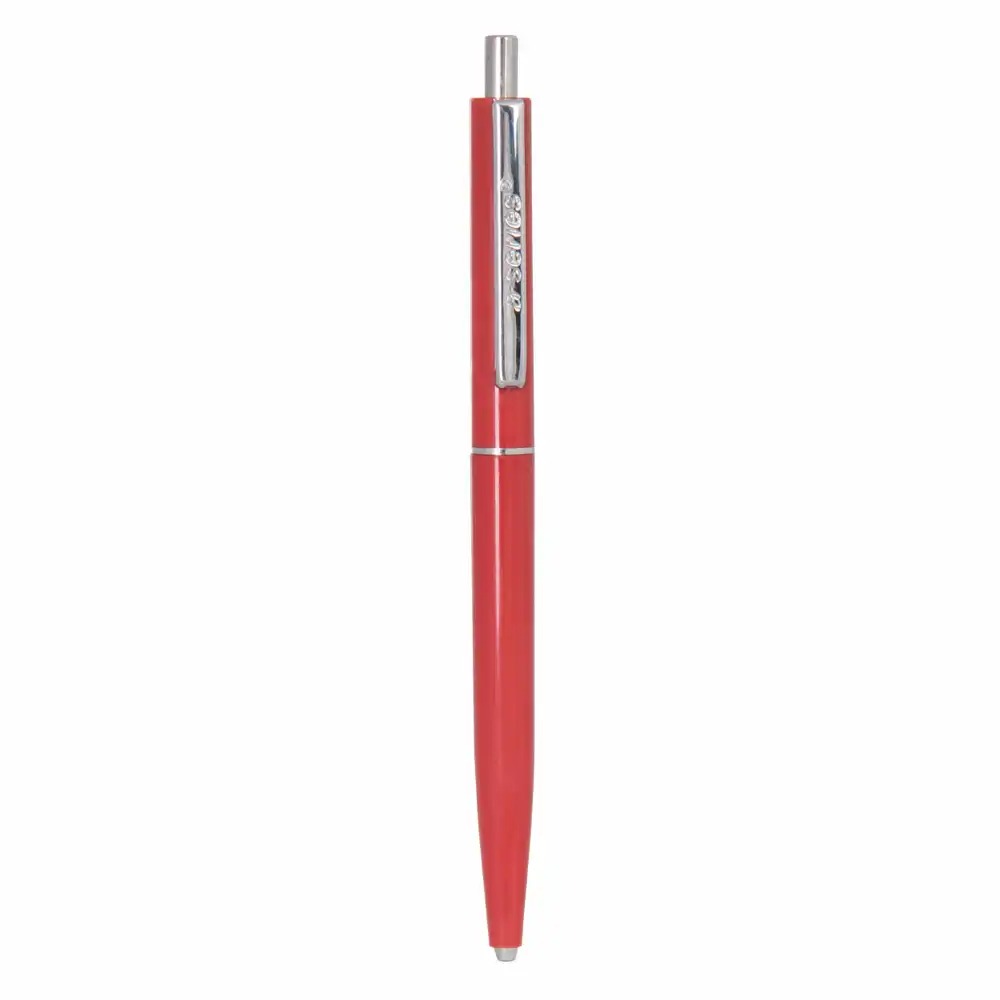 Pix cu mecanism A-series, rosu, scriere albastru, design elegant si performanta superioara
