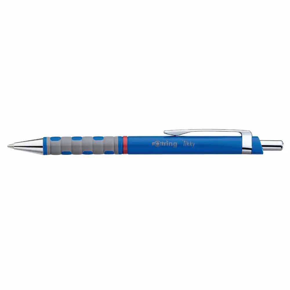 Pix Rotring Tikky III, 0.8 mm, albastru, mana albastra, design ergonomic, varf metalic