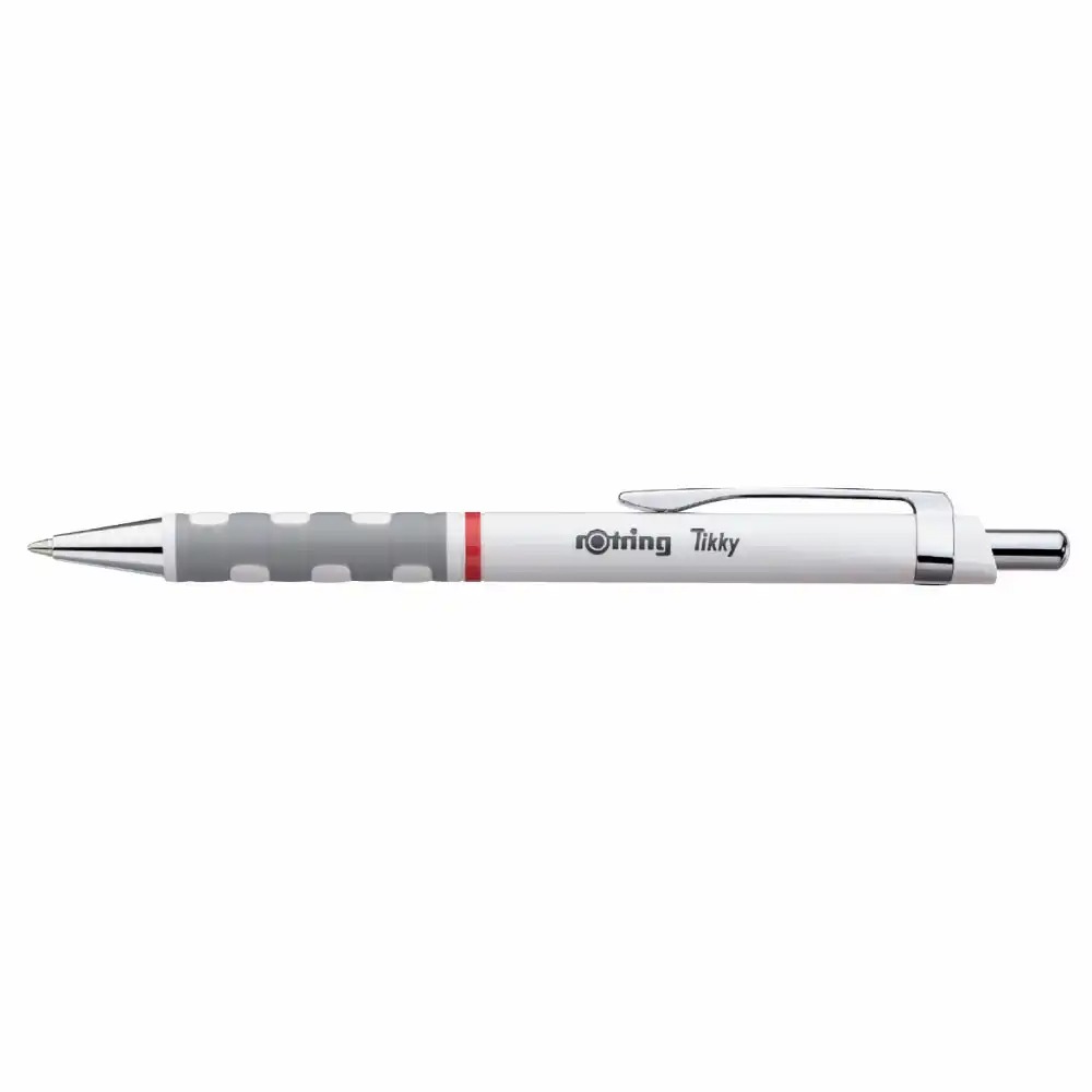 Pix Rotring Tikky III, 0.8 mm, alb, mana albastra, design clasic si durabil
