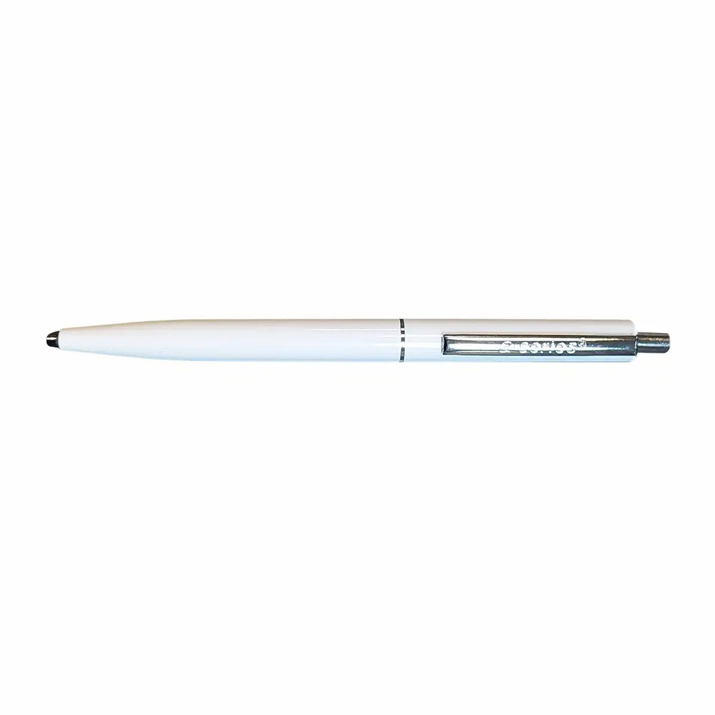 Pix mecanism A-series, corp plastic alb, scriere albastra, varf 0.8 mm - Fiabil, precis si elegant