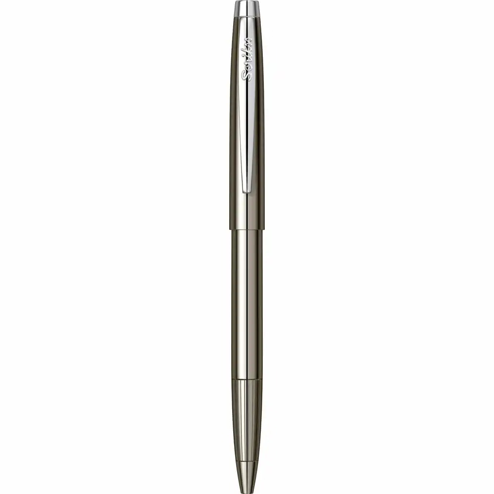 Pix Scrikss Titanium, Corp Metalic, Varf M, Scriere Albastra, Eleganta si Refinede
