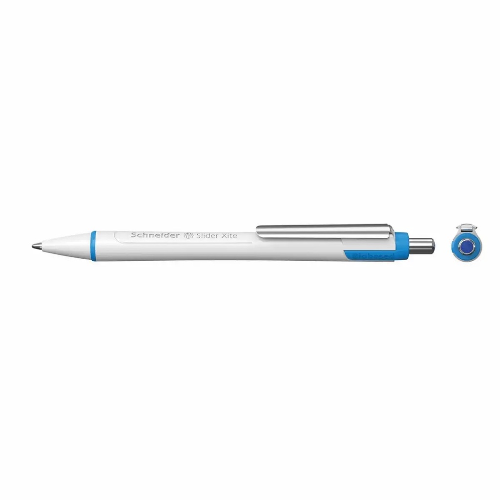 Pix gel Schneider Slider Xite, 0.6 mm, alb, plastic biodegradabil, set 10 buc.