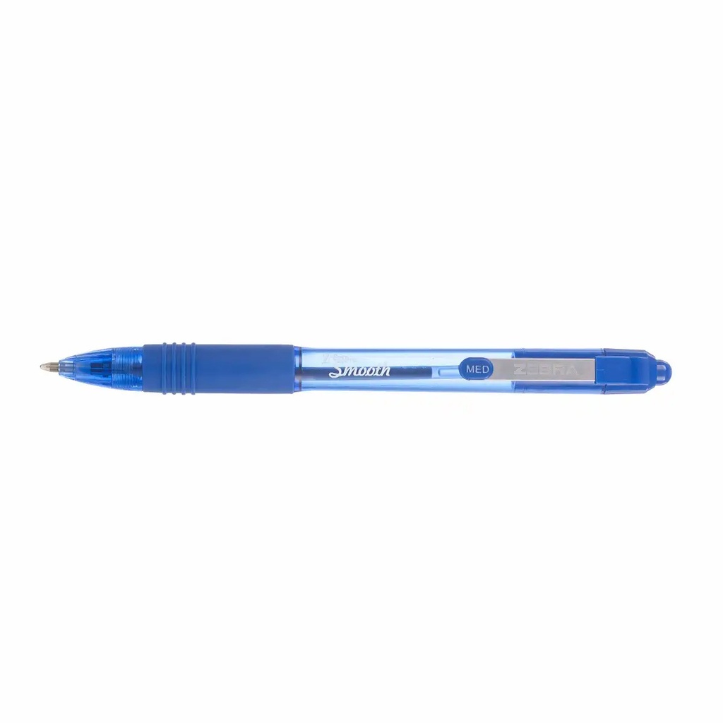 Pix retractabil Zebra Z-Grip Flight, varf 1mm, albastru - confortabil si ideal pentru uz zilnic