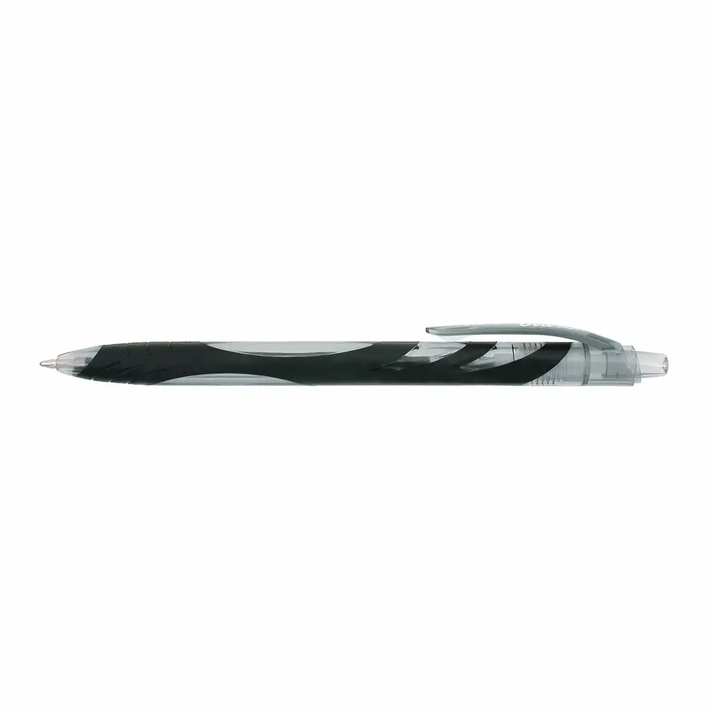 Pix retractabil Zebra Ola, corp cauciucat, varf 1 mm, negru, reincarcabil, ideal pentru uz zilnic