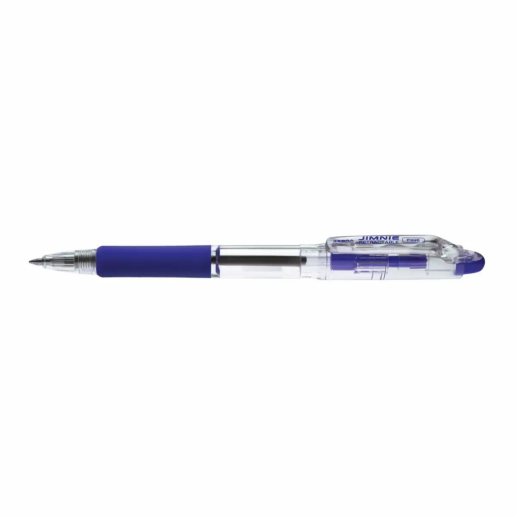 Pix Zebra Jimnie retractabil, grip cauciucat, varf 0.7 mm, albastru, reincarcabil cu rezerve K