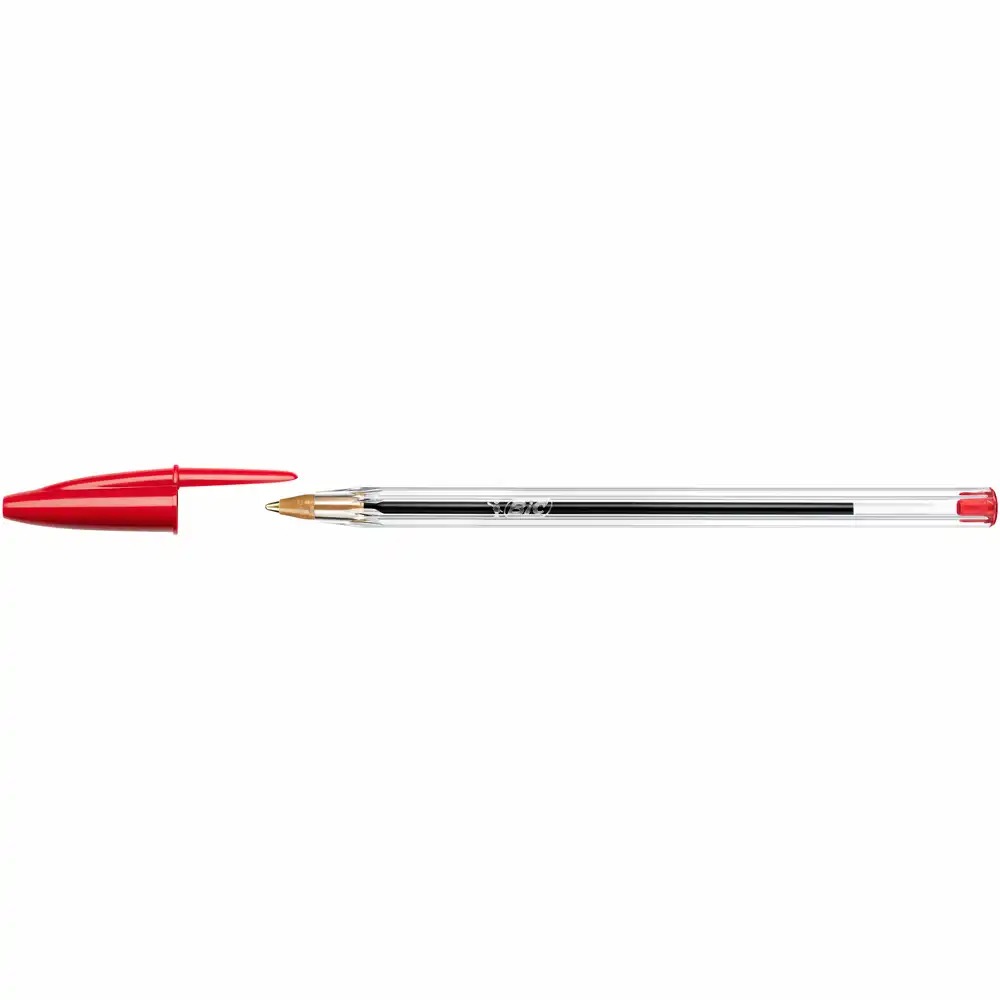 Pix BIC Cristal Medium, Scriere Rosie, Varf 1.0 mm, Durata Lunga de Viata