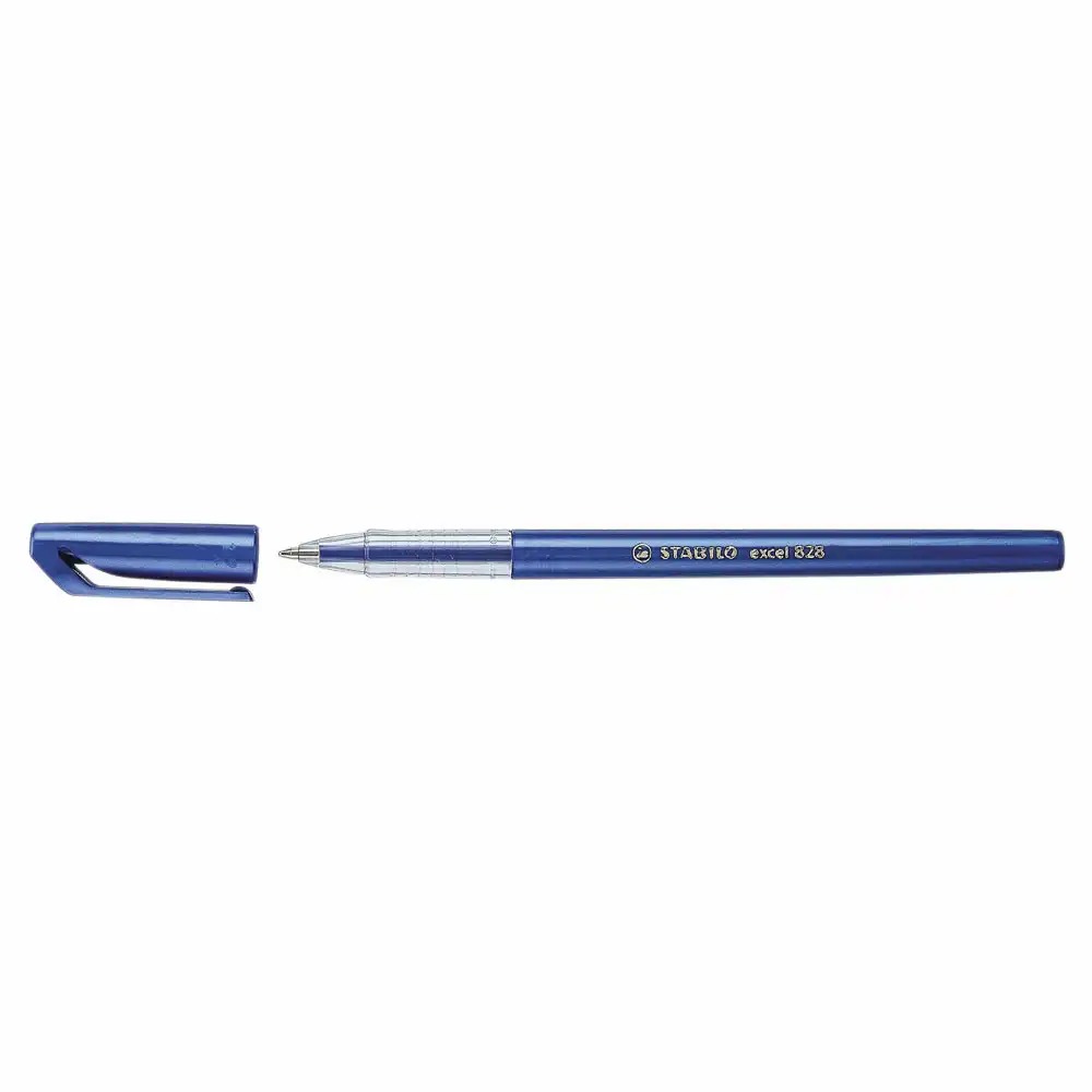 Pix Stabilo Excel 828 0.38 mm plastic, albastru, set 10 buc - Scriere precisa si confortabila