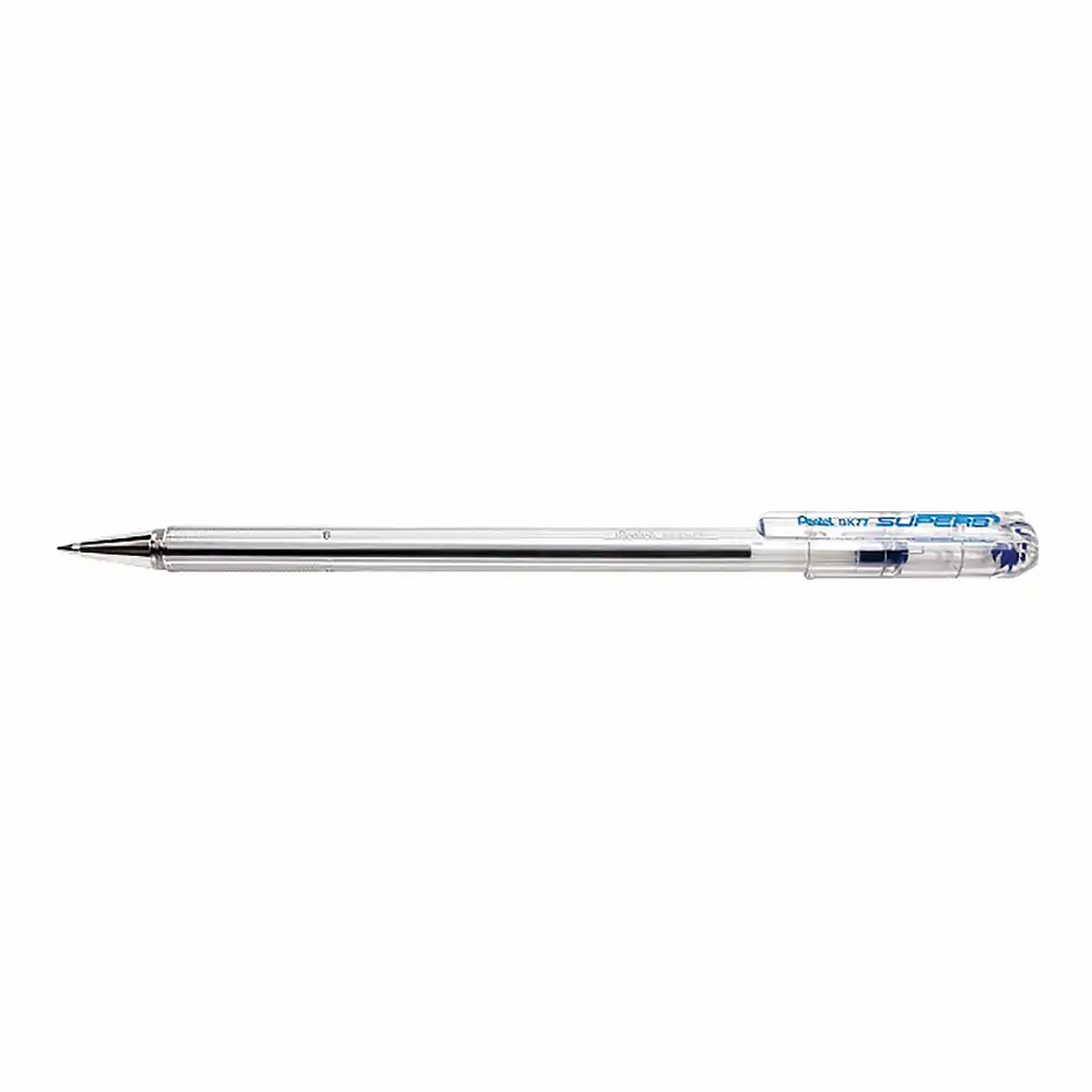 Pix Pentel Superb BK77, 0.7 mm, Corp Subtire din Plastic, Cerneala Otel, Albastru